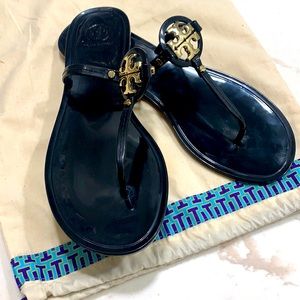 Black Tory Burch mini miller sandal size 10
